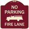 Signmission No Parking Fire Lane Fire TruckHeavy-Gauge Aluminum Architectural Sign, 18" x 18", BU-1818-23739 A-DES-BU-1818-23739 - alternate 1